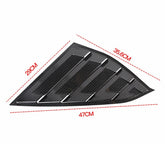 For 2018-2022 Honda Accord JDM Gloss Black Side Vent Rear Window Quarter Louver
